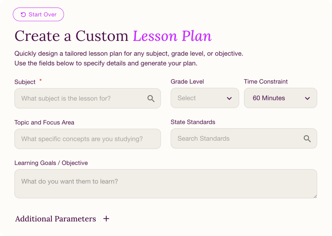 Lesson plan example